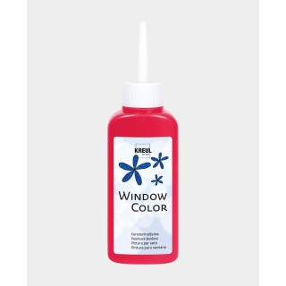 KREUL peinture pour fenêtres à base d'eau rouge rubis 80ml