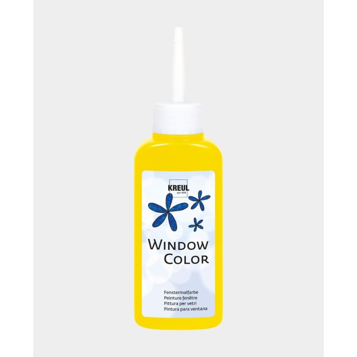 KREUL peinture pour fenêtres à base d'eau jaune soleil 80ml