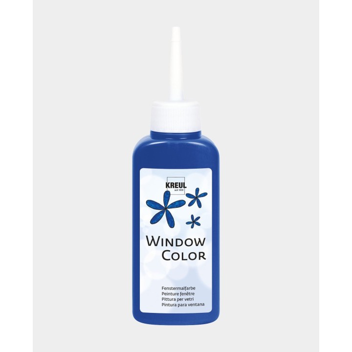 KREUL Peinture pour fenêtres à base d'eau Bleu royal 80ml