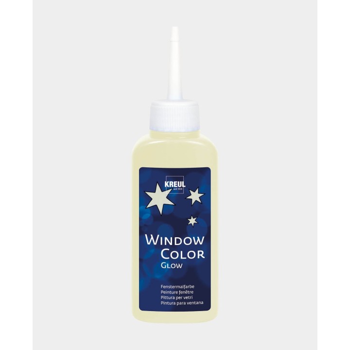 KREUL Vernice per finestre a base d'acqua Vernice per finestre Night glow giallo 80ml