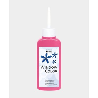 KREUL Peinture pour fenêtre à base d'eau rose fluo 80ml