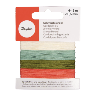 Rayher Schmuckkordel 4 Farben Bunt 20m