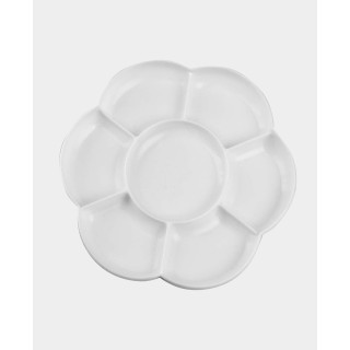 KREUL Kunststoffpalette Blütenform Ø 17cm Weiss