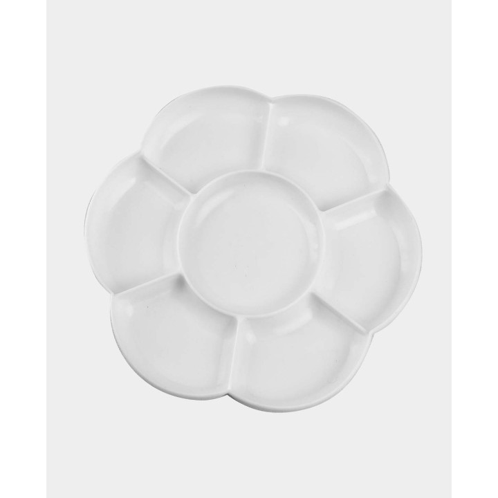 KREUL Kunststoffpalette Blütenform Ø 17cm Weiss