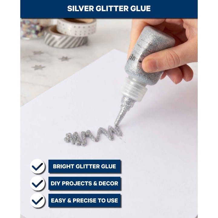 I Am Creative Colla glitterata 30 ml argento