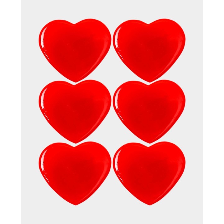 I Am Creative Magneti a forma di cuore rossi, 6 pezzi