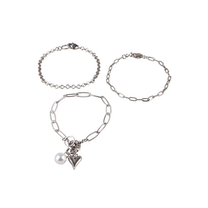 Rayher Bracelets Click & Match argentés, 1 lot