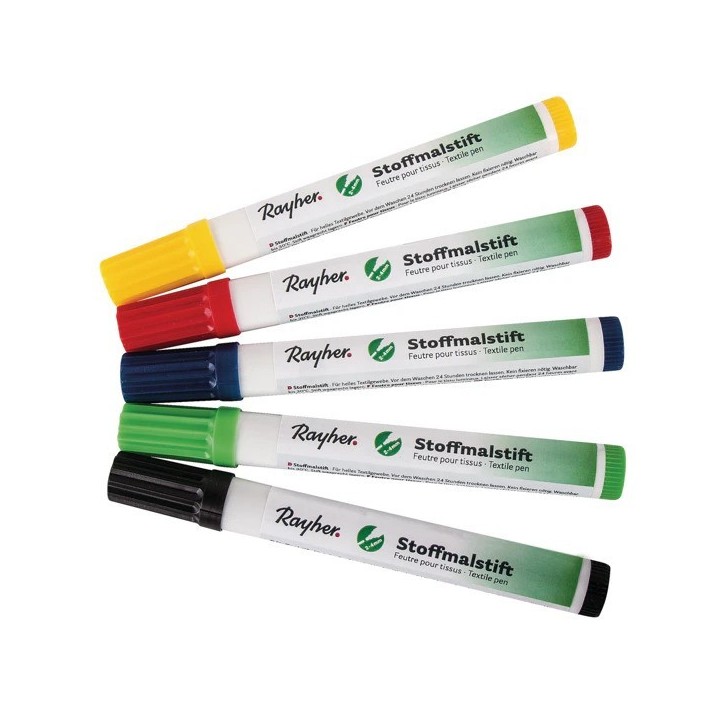Rayher Stoffmalstifte Set 5 Stk. Bunt