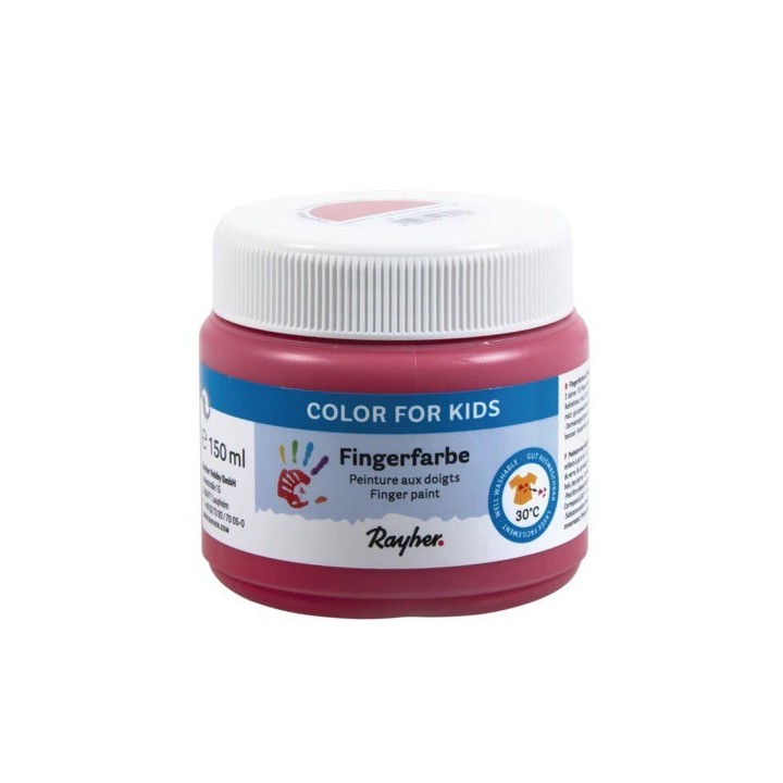 Rayher Peinture au doigt rouge cardinal 150 ml