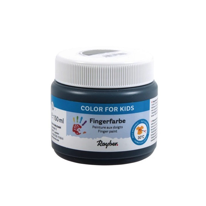 Rayher Peinture au doigt noire 150 ml