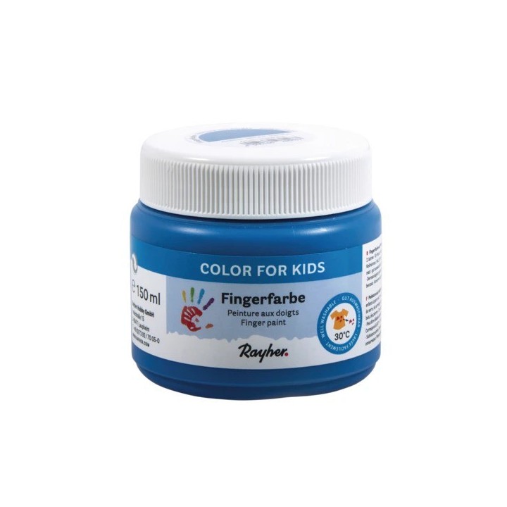 Rayher Peinture au doigt bleu vif 150 ml