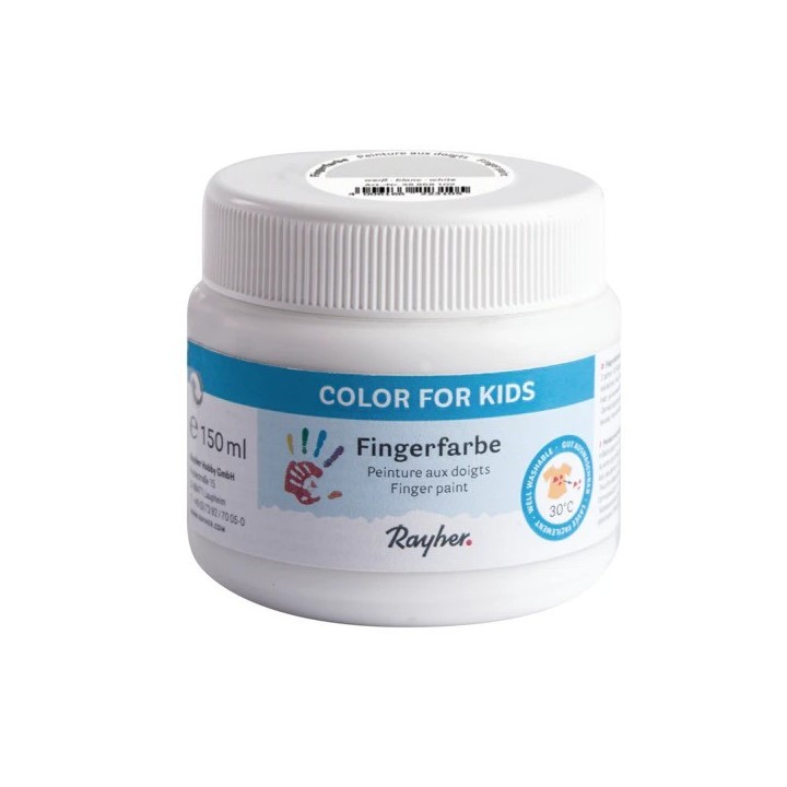 Rayher Peinture au doigt blanche 150 ml