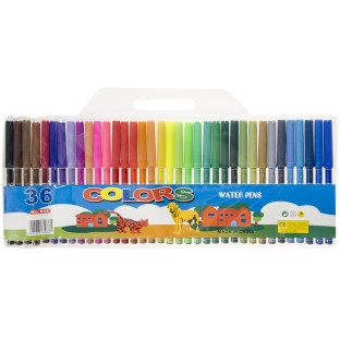 Felt tip pen set with 36 colours