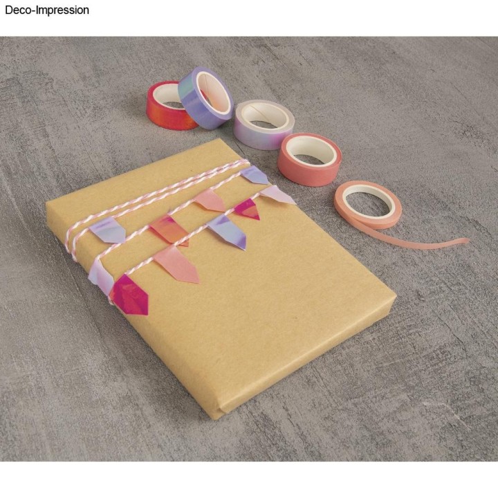 Set Washi Tape Shiny Mix multicolore 8 pièces