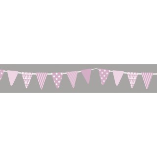 Washi Tape Wimpel Girlande babyrosa 15m