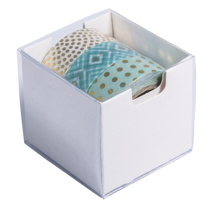 Washi Tape Set of 3 Mint/Gold 30m