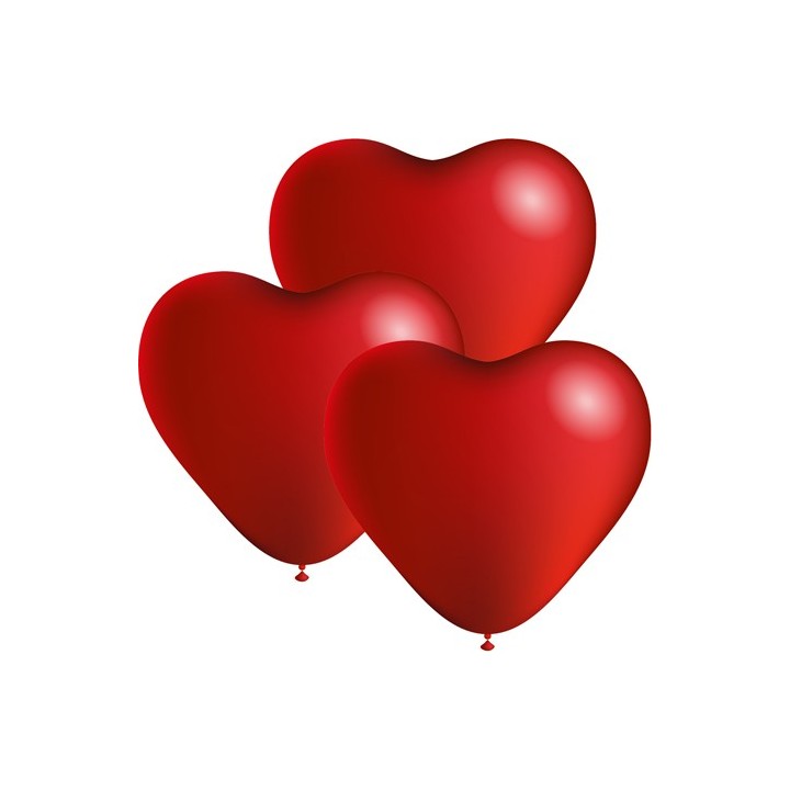 Palloncini 3pz a forma di cuore 24cm