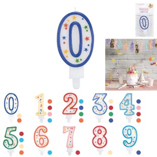 Candle Number Birthday 9.5cm 36 pcs from 0-9