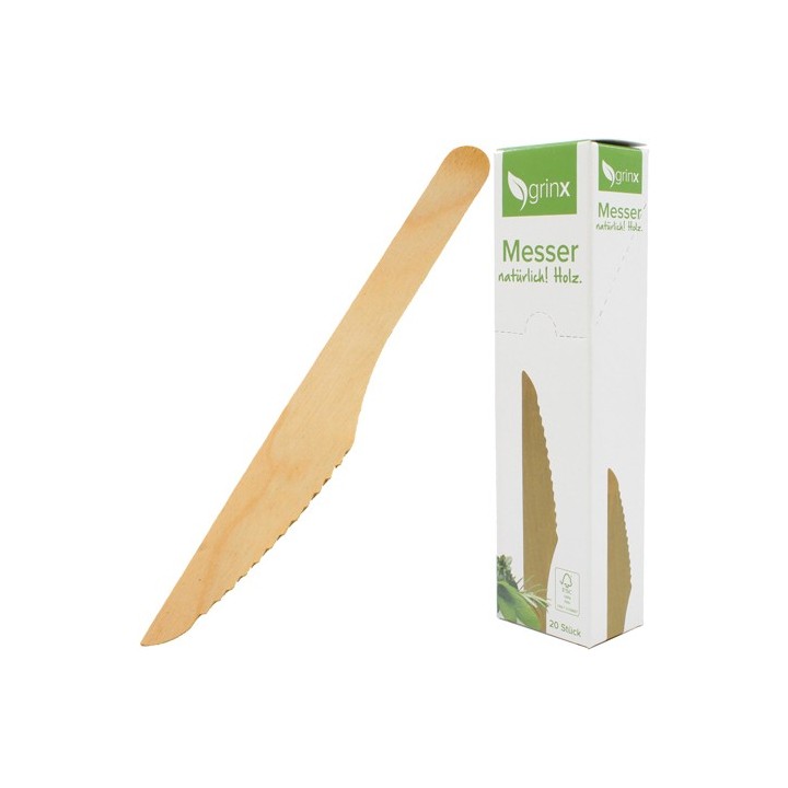 Set di 20 coltelli in legno