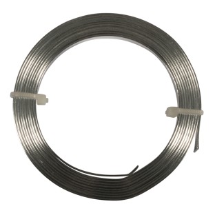 Aluminium wire flat formable silver 2m