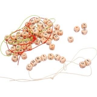 Buchstabenketten Holz 304-teilig