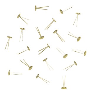 Round head clamps gold 18 pcs.
