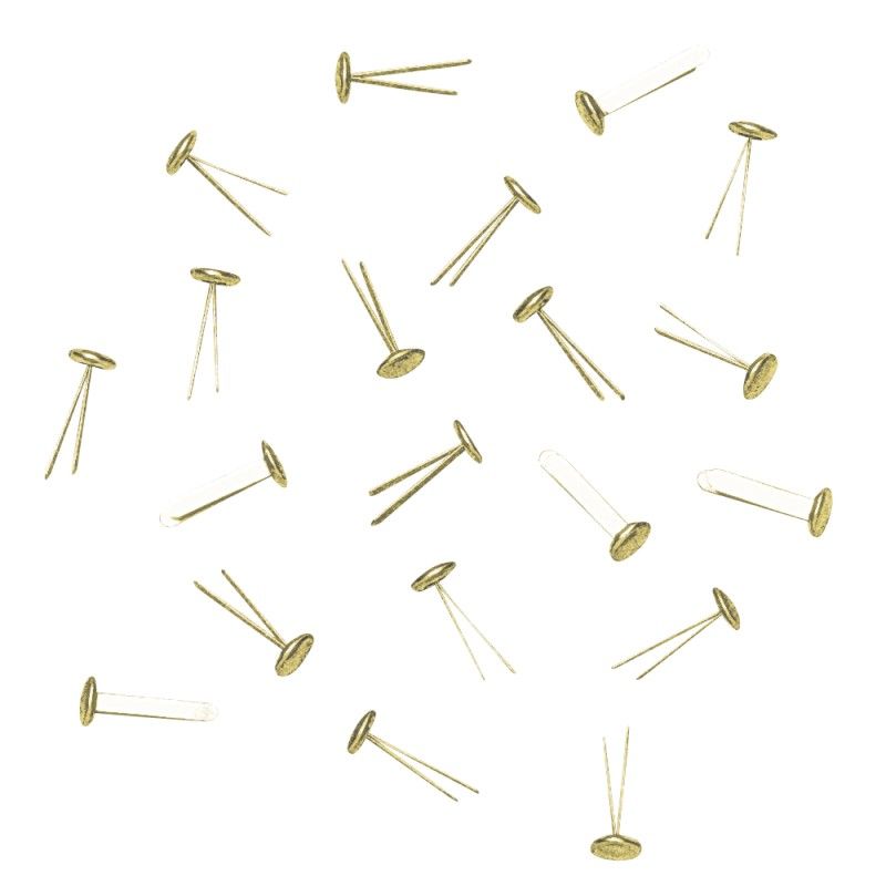 Round head clamps gold 18 pcs.