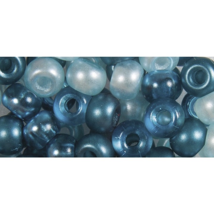 Mélange de rocailles à gros trous 5.5mm turquoise