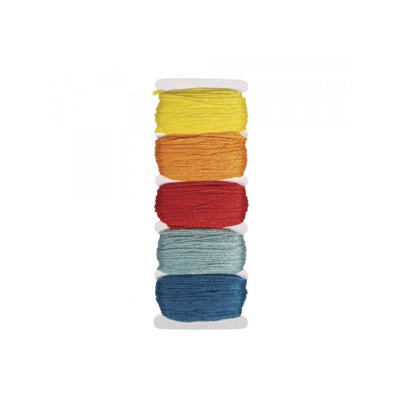 Cotton Yarn Set Rainbow 50m