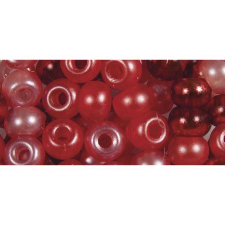 Rocailles-Mix mit Grossloch 5.5mm koralle