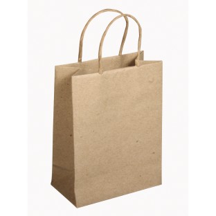 Paper bag with handle FSC natural