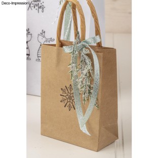 Paper bag with handle FSC natural