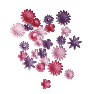 Paper Flower Mix pink 36 pcs.