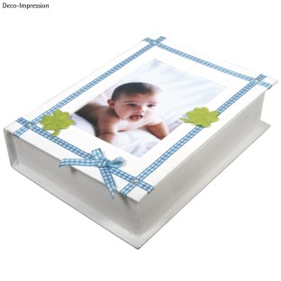 Cardboard book box FSC with photo frame