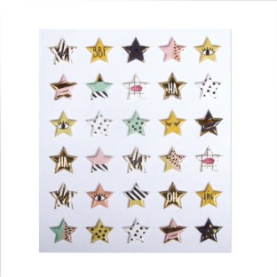 Puffy Sticker étoiles 30 pièces