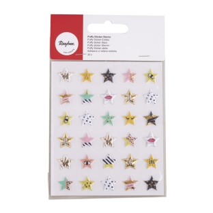 Puffy Sticker Sterne 30 Stk.