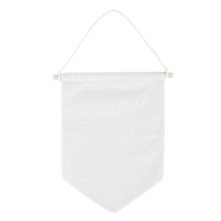 Fanion en tissu à suspendre blanc 2 pcs.