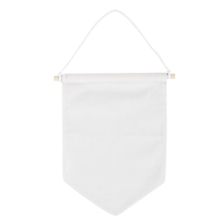 Gagliardetto in tessuto da appendere bianco 2 pezzi.