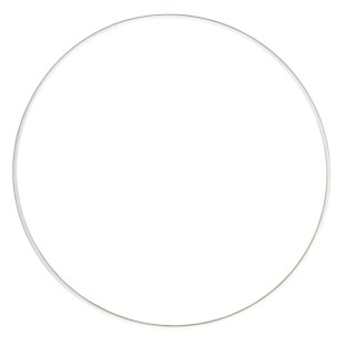 Anello in metallo rivestito di bianco 22 cm