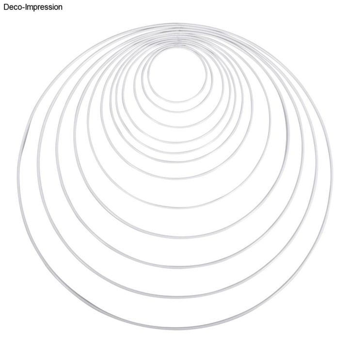 Metal ring coated white 22cm