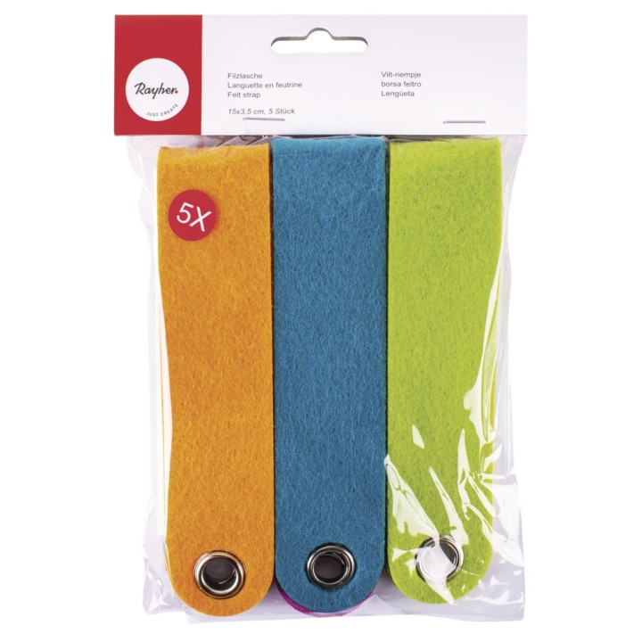 Set di 5 linguette in feltro